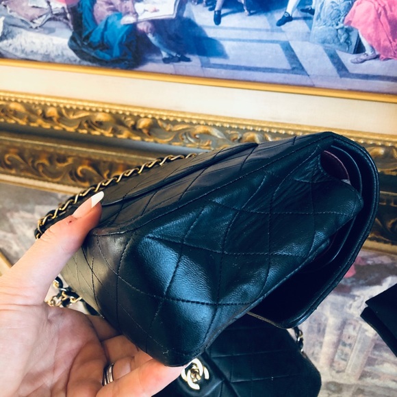 Chanel Medium 25 Double Flap Black with 24K Gold - Picture 8 of 15